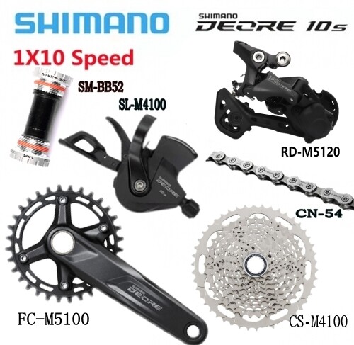 SHIMANO DEORE 1x10Speed MTB Mountain Bike Groupset FC-M5100 Crankset CS-M4100