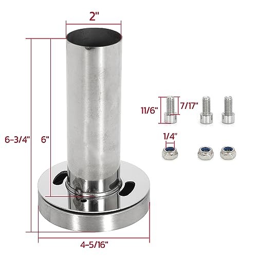 4.5″ Round Tip Silencer Exhaust Muffler for 4.5 inch Tip Removable Exhaust