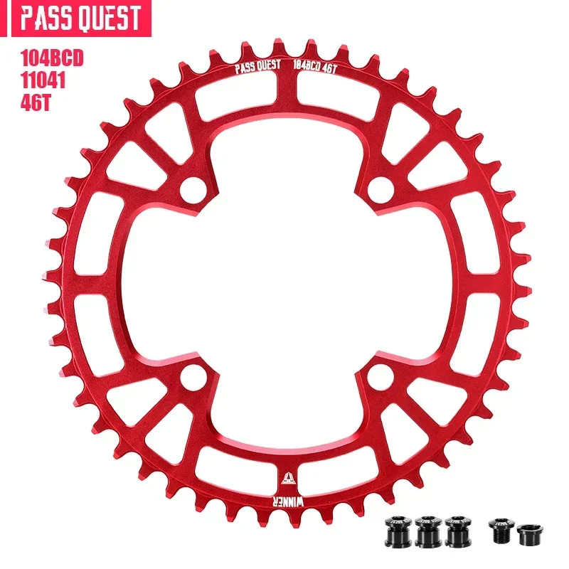 MTB Bicycle Round 104BCD Chainring 32T/34T/36T/38T/40T/42T/44T/46T/48T Plate