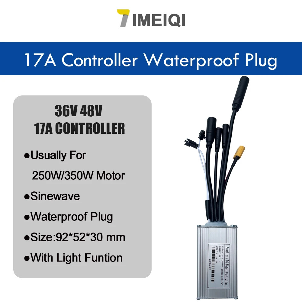 Three-Mode E-bike Sine Wave Controller 36V 48V 17-40A with LCD S866 S966 Display