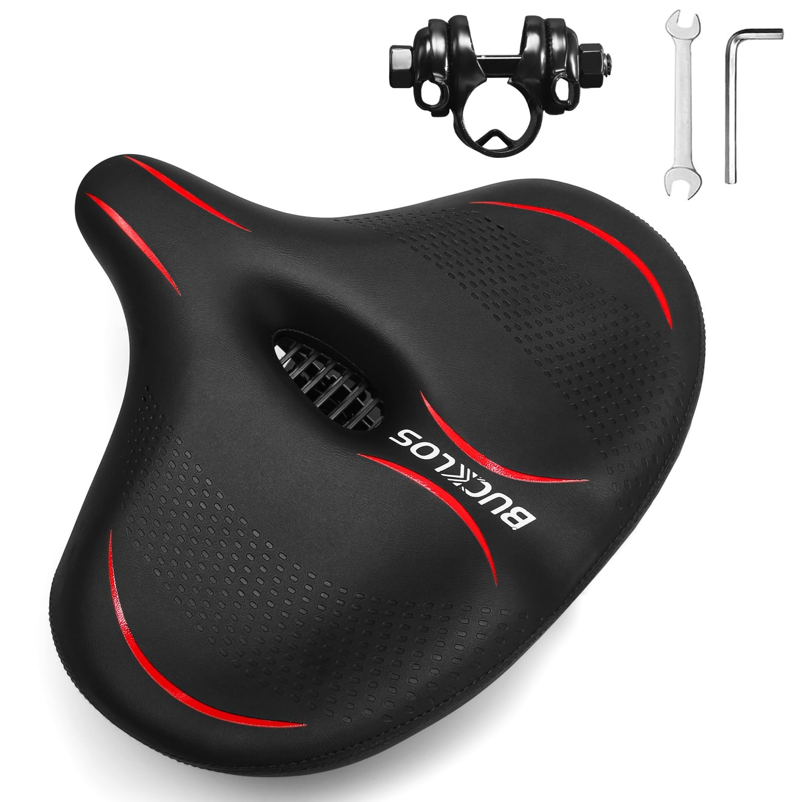 Wide Bike Seat for Men Women Ebike Seats Comfort Extra Large Comfortable Bicycle