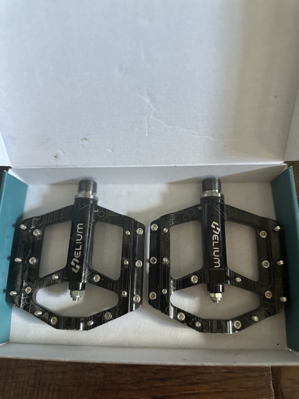 Helium Jr BMX Racing Pedals — Black, 9-Pin Titanium Spindle