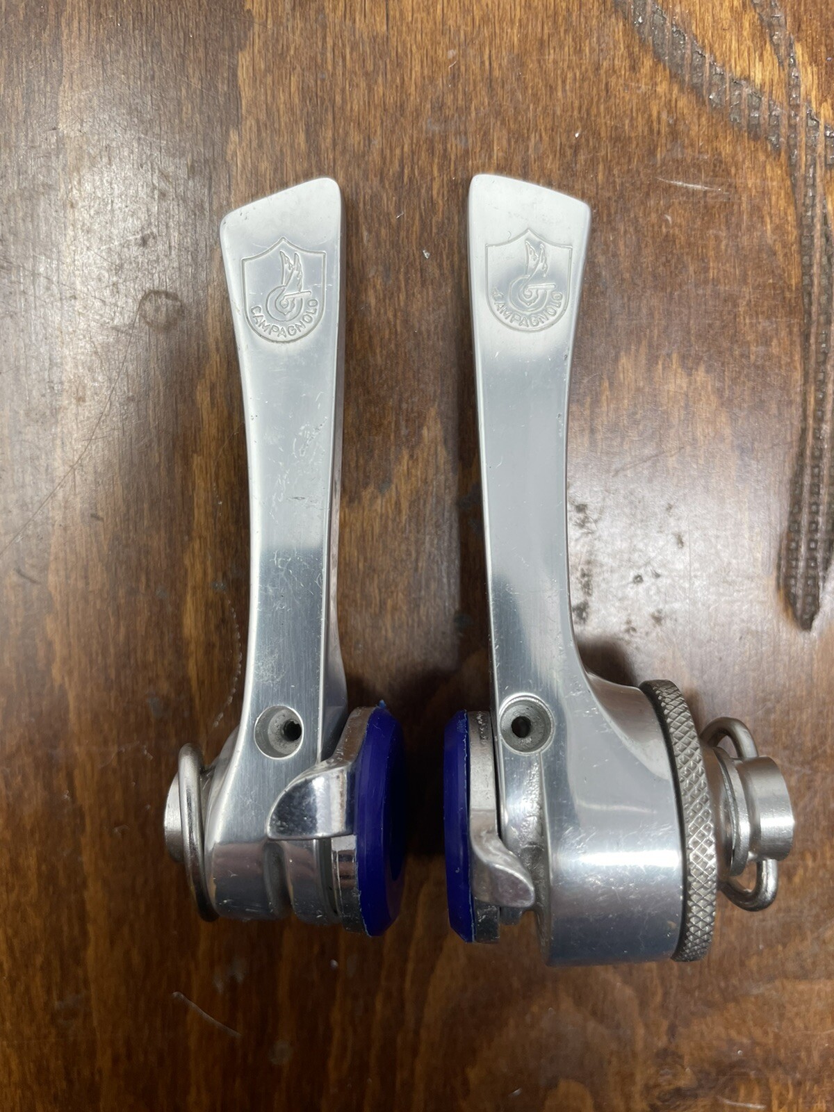 Vintage NOS Campagnolo C Record Syncro Silver Downtube Friction Shifters D RARE