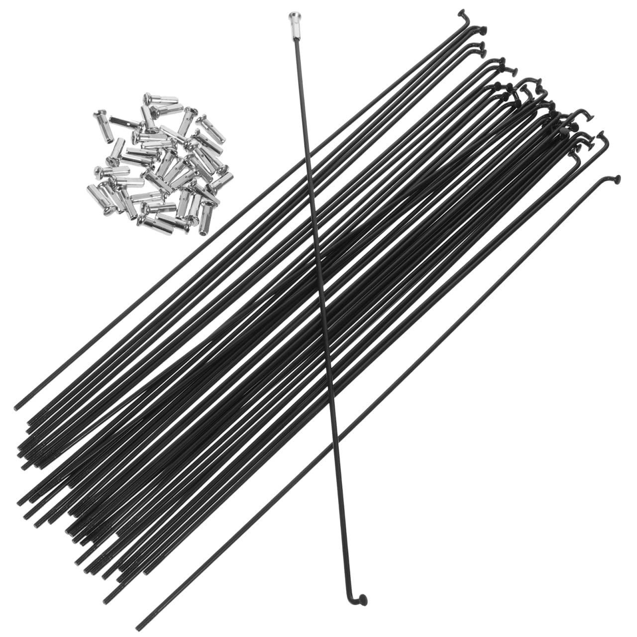 BESPORTBLE 36Pcs 14g Mountain Bike Steel Spokes with 26 inches, Black