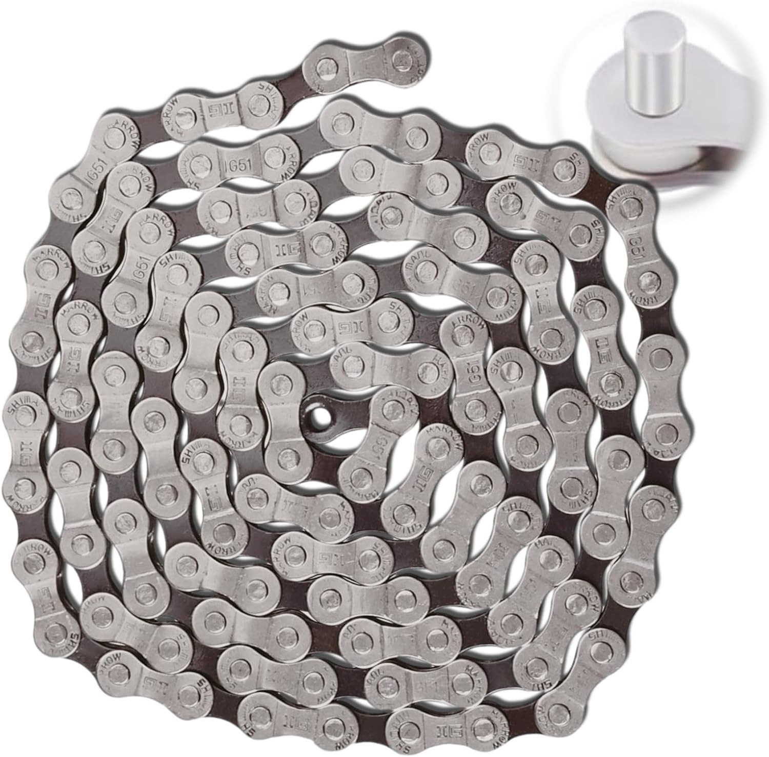 6/7/8 Speed Bicycle Chain 1/2″ X 3/32″ 116 Links Chain BMX Chain 7 Speed Bike Ch