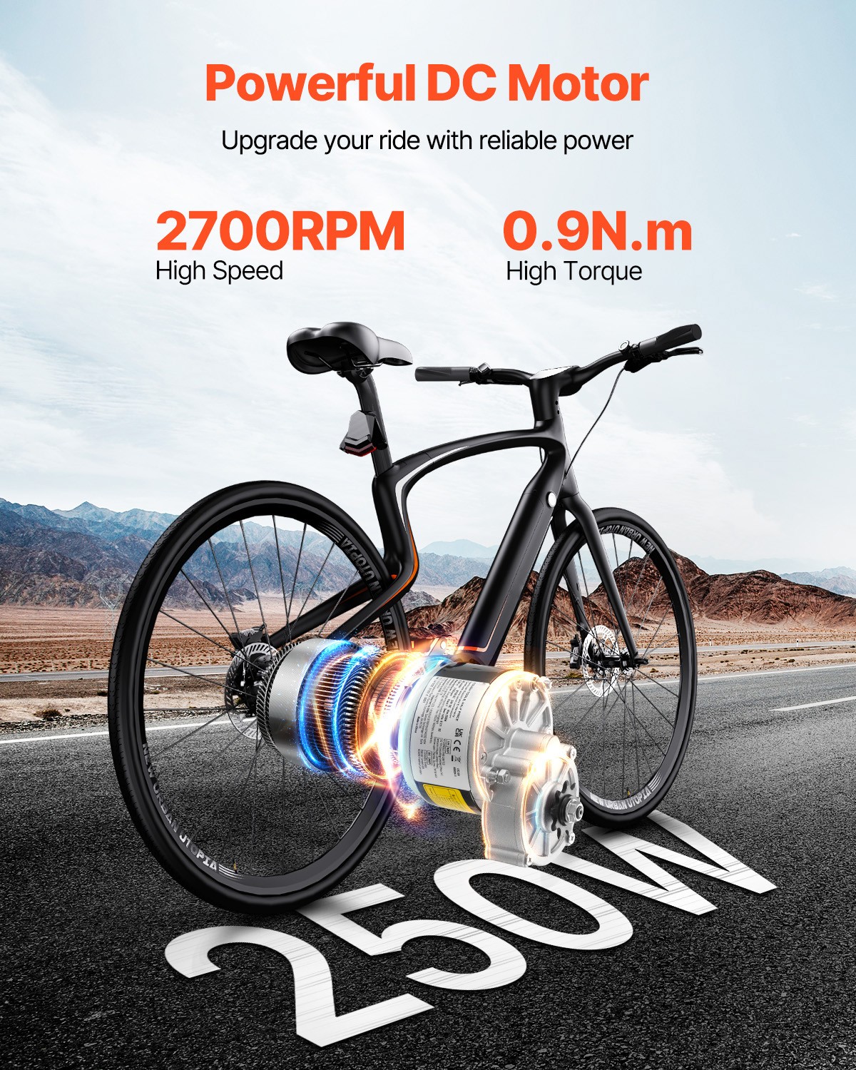 Uimoso 250W 24V DC Motor Kit with Enhanced Speed Controller, 2700 RPM