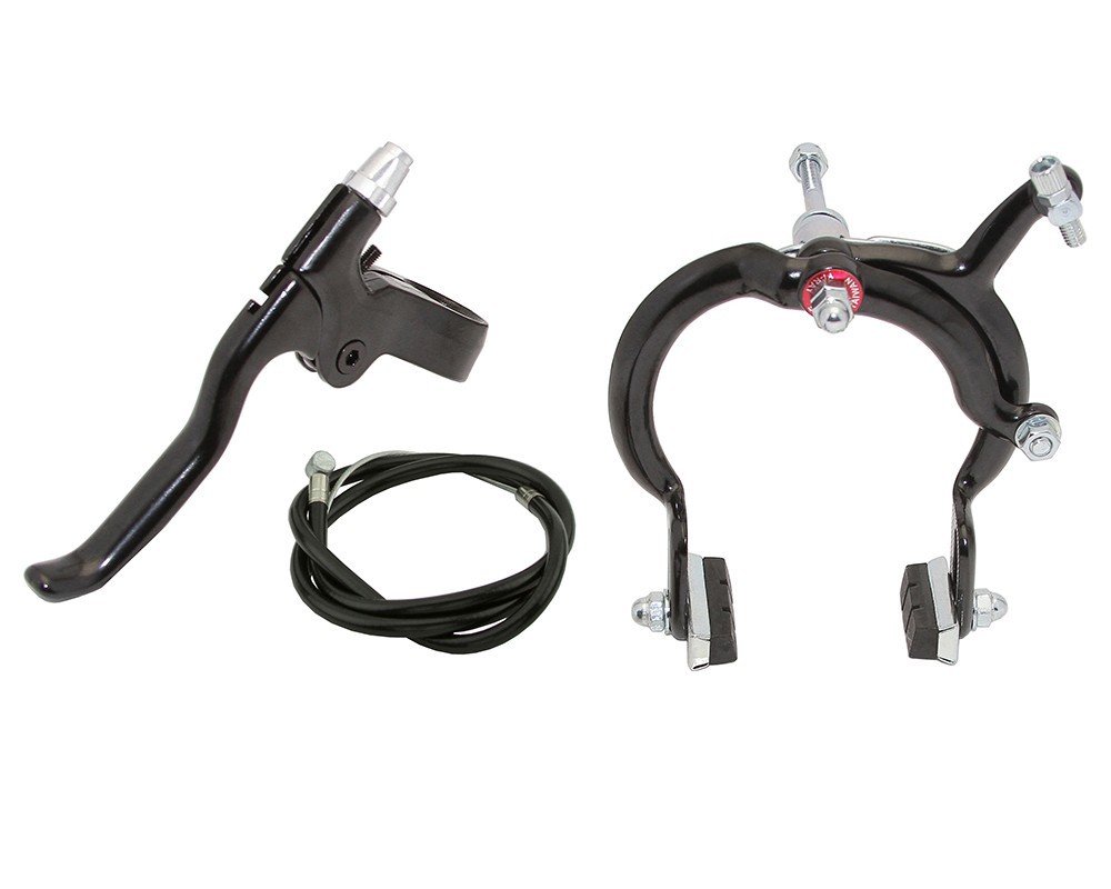 1080 Front Bicycle Alloy Side-Pull Caliper Brake Black – Long Reach 78–102mm.