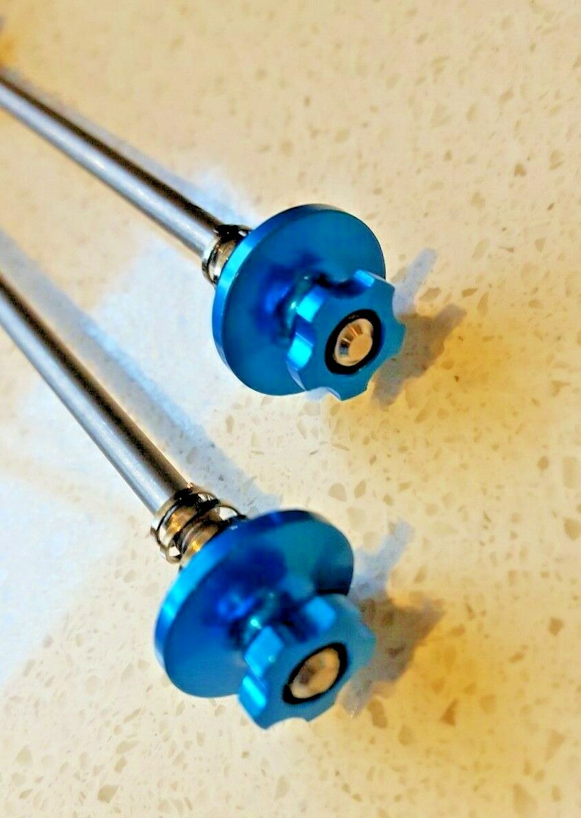 SKEWERS, Titanium & Alloy, «AEROZINE» 45 g, a pair, Quality, Strong & blue Anod.