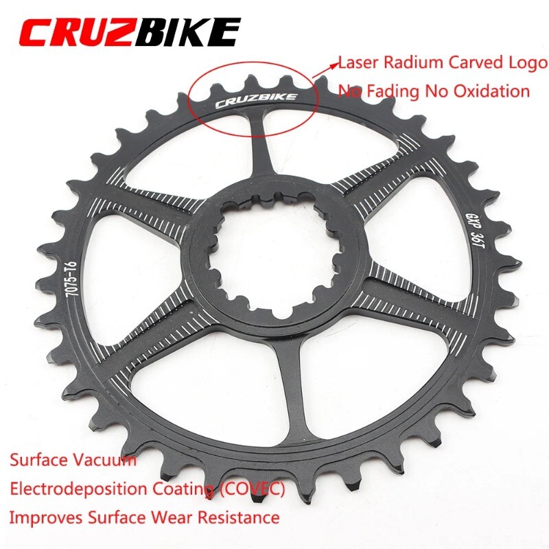Mountain Bike Round Chainring 32T/34T/36T/38T Crown Bicycle Single Chainwheel