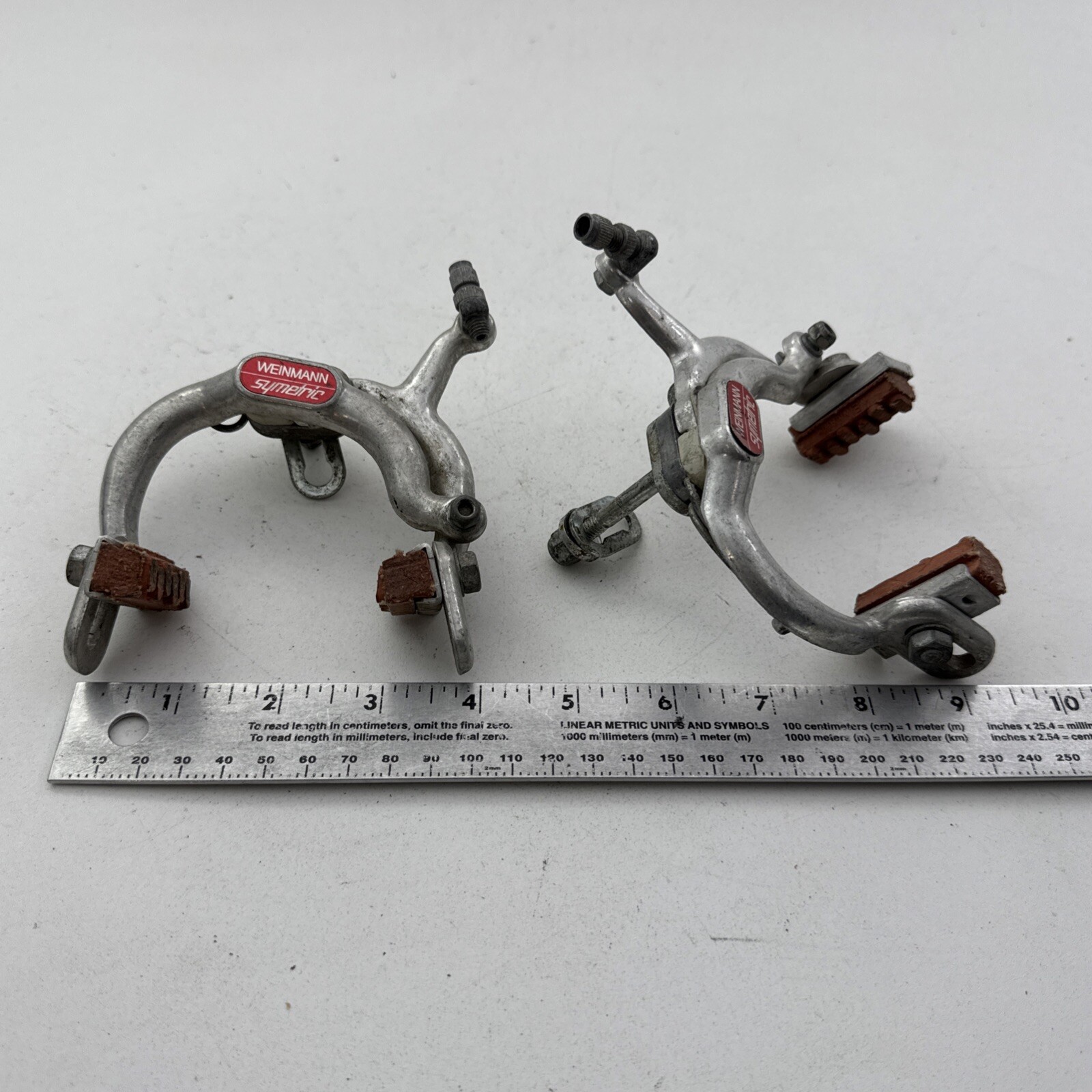 Vintage Weinmann Symetric Brake Caliper Set 813 Side Pull Silver Road Bike A64