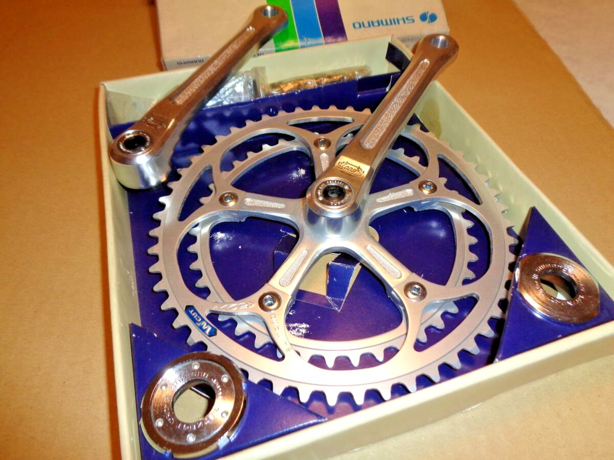 SHIMANO 600EX Arabesque 165mm 52/42T PCD 130mm Chainwheel set With BSC 68mm BB
