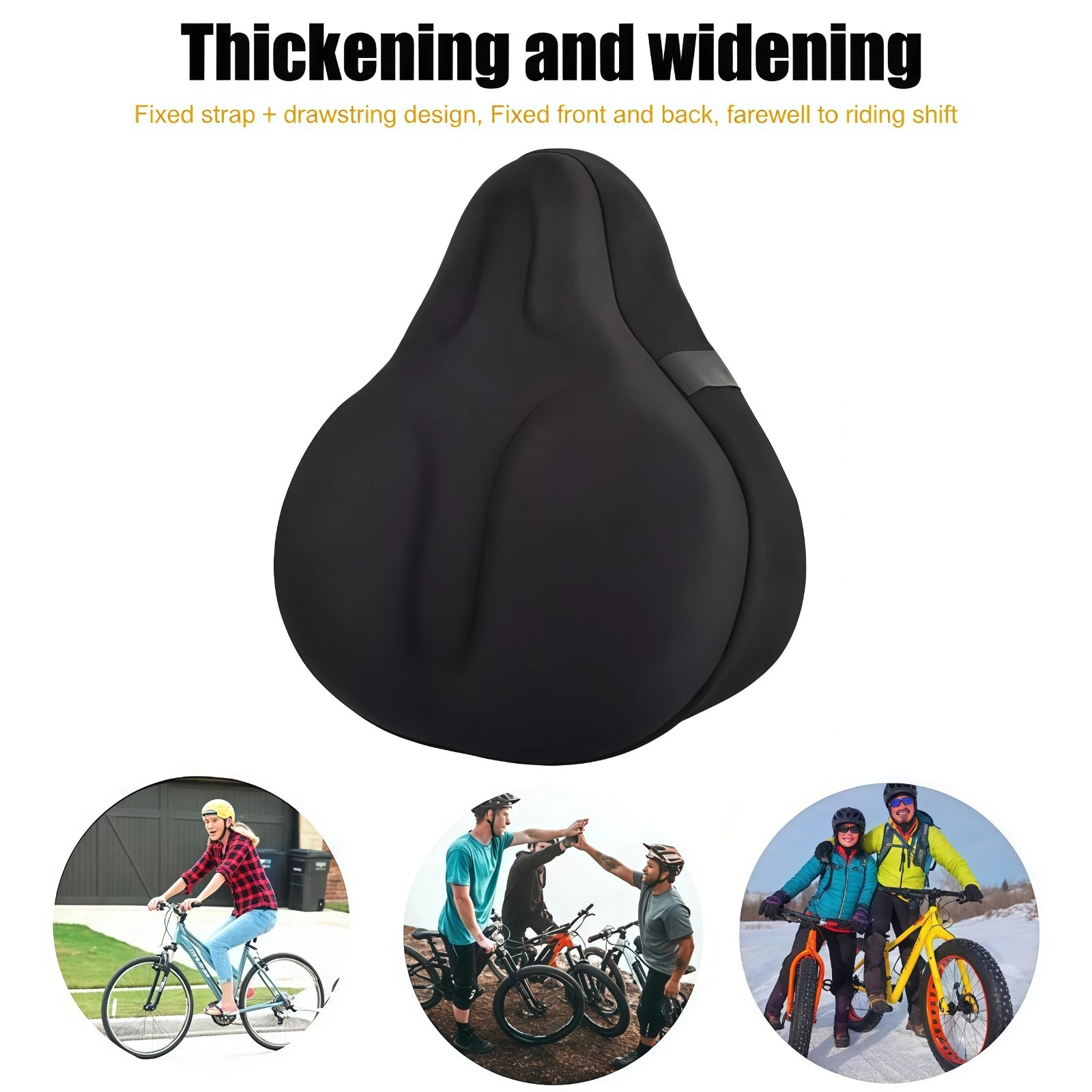 Gel Bike Seat Cover Shockproof Cushion Universal MTB Road Saddle Pad