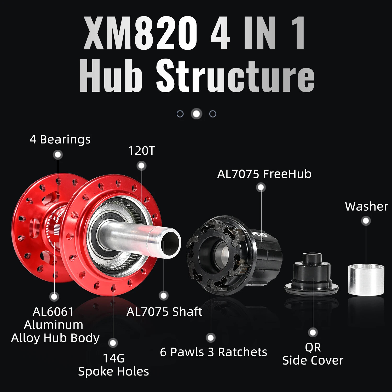 XD HG MS 28/32/36 Holes Mountain Bike Hubs 120Clicks Front 9*100mm Rear 135*10mm
