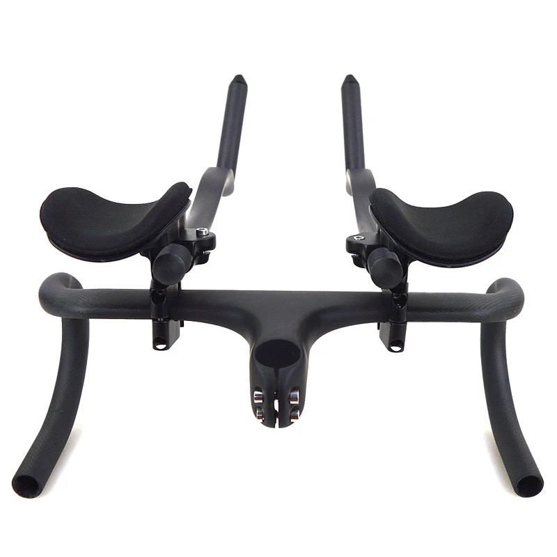 Carbon Fiber Bicycle Triathlon Bar 55° Degree Anti-slip Integrated Aero Rest Bar