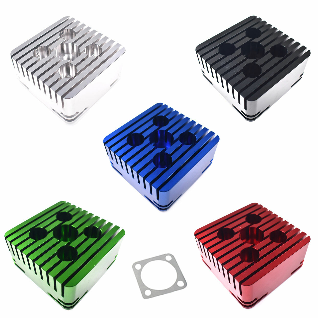 CNC Cylinder Head For Racing 66cc/80cc Engine Motorized Bicycle Colorful
