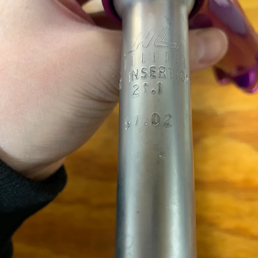 BICYCLE HANDLE BAR STEM FITS OLD SCHOOL MOUNTAIN BIKE 1990S PURPLE 21.1 NOS