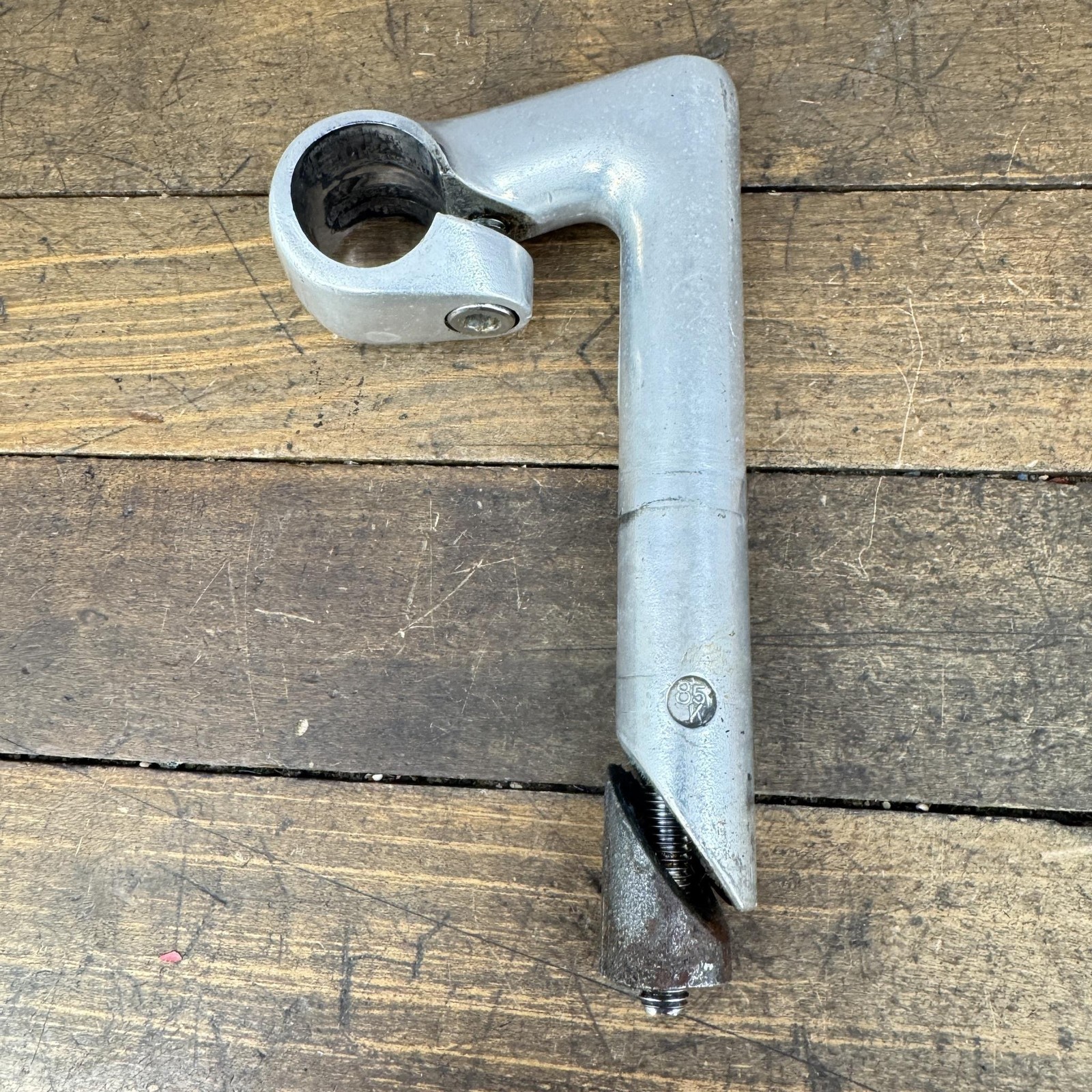 Vintage SR Quill Stem 25.4 Clamp 60mm Alloy Japan Silver 5355 Road Bike 80s