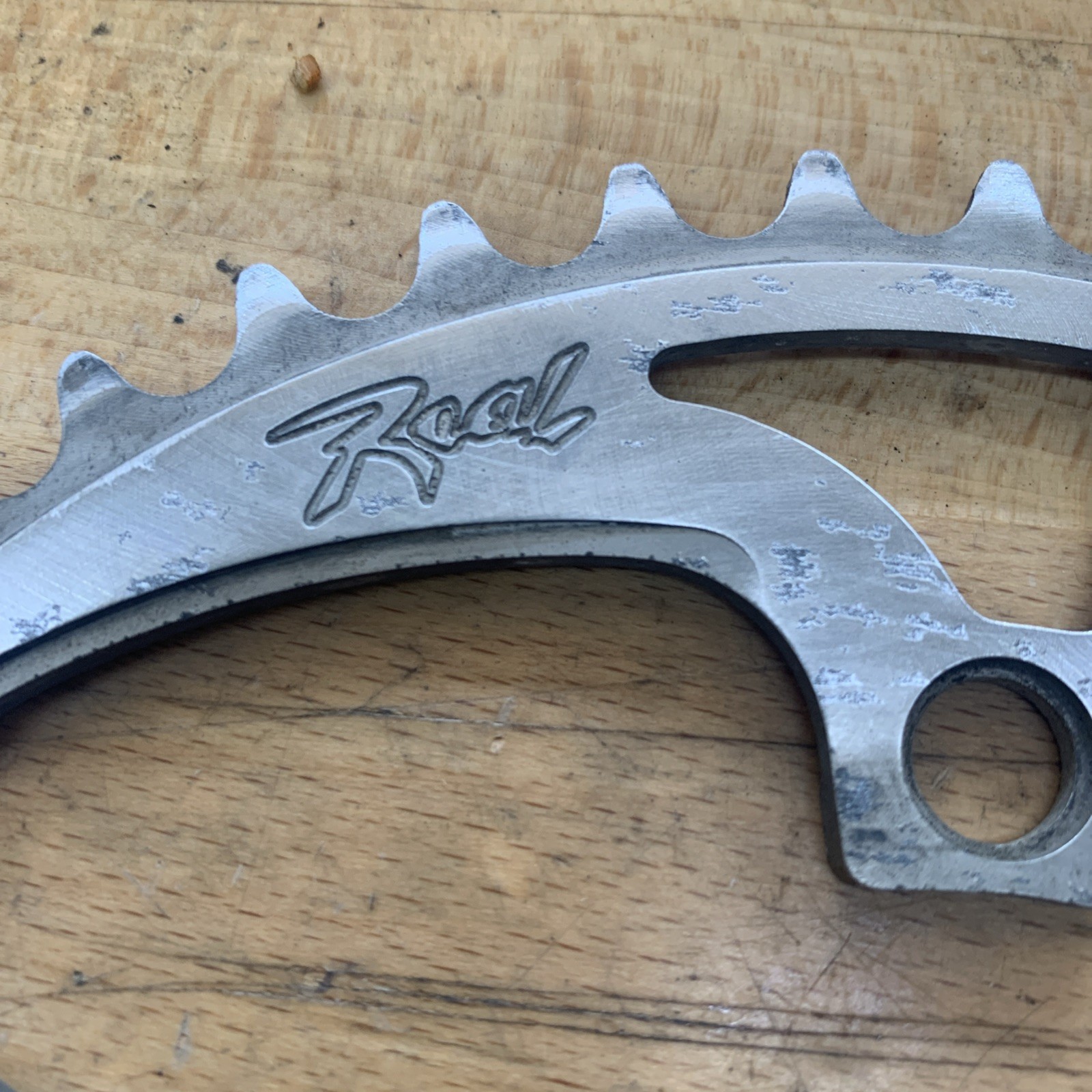 Real Designs Chainring 110mm BCD 45T Silver Vintage Mountain Bike Yeti Kooka CNC