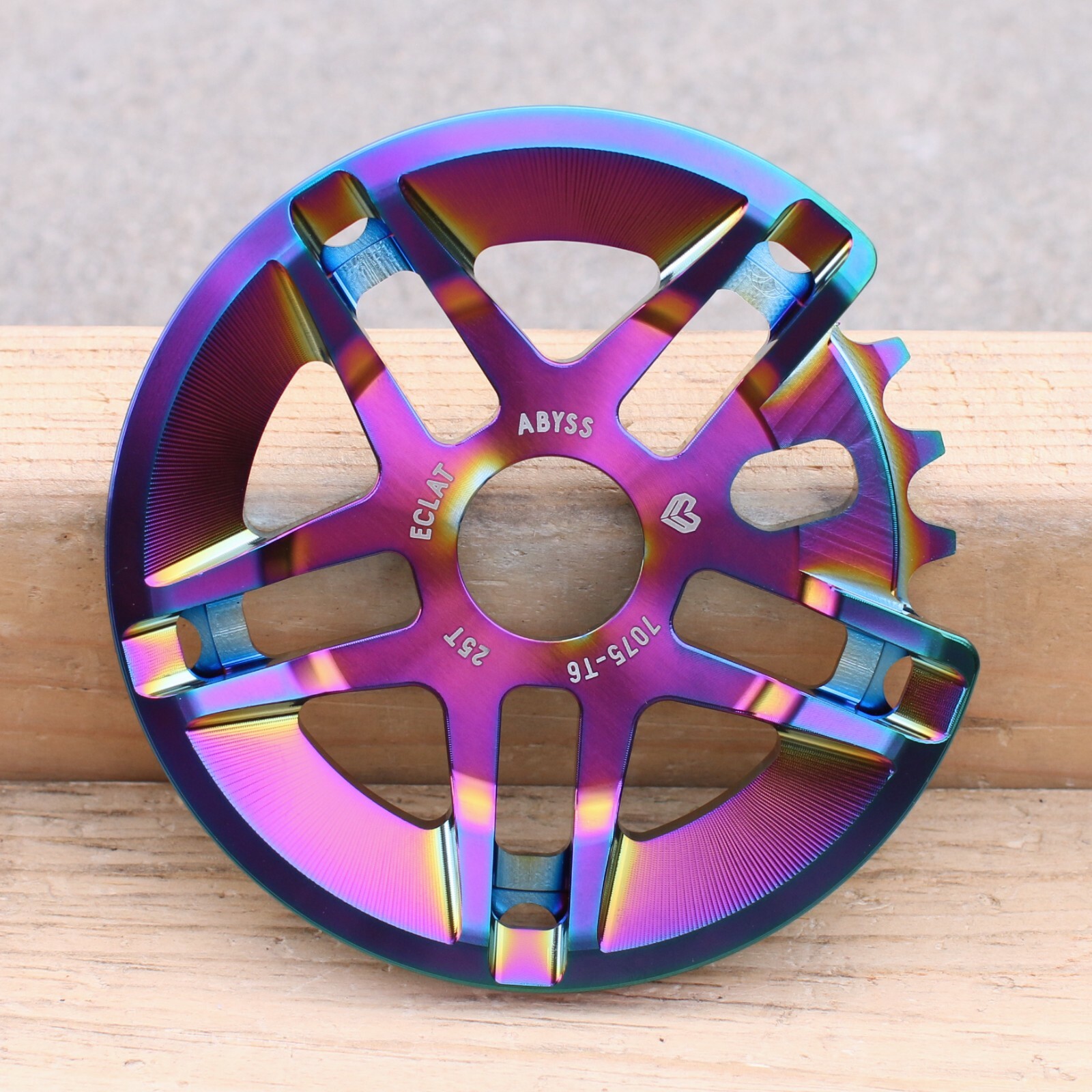 ECLAT BMX BIKE ABYSS GUARD BICYCLE SPROCKET SATIN OIL SLICK