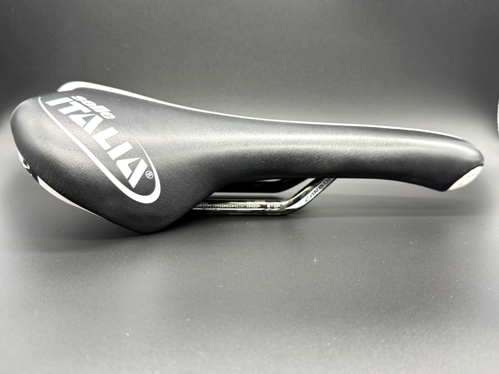 NOS Selle Italia Turbomatic White Black Bike Saddle Carbon Rails 2009