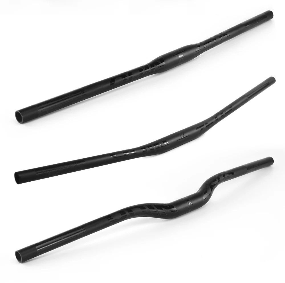 Carbon Fiber Mountain Bike Flat Riser Bar 31.8mm Clamp for XC Bicycle Handlebar