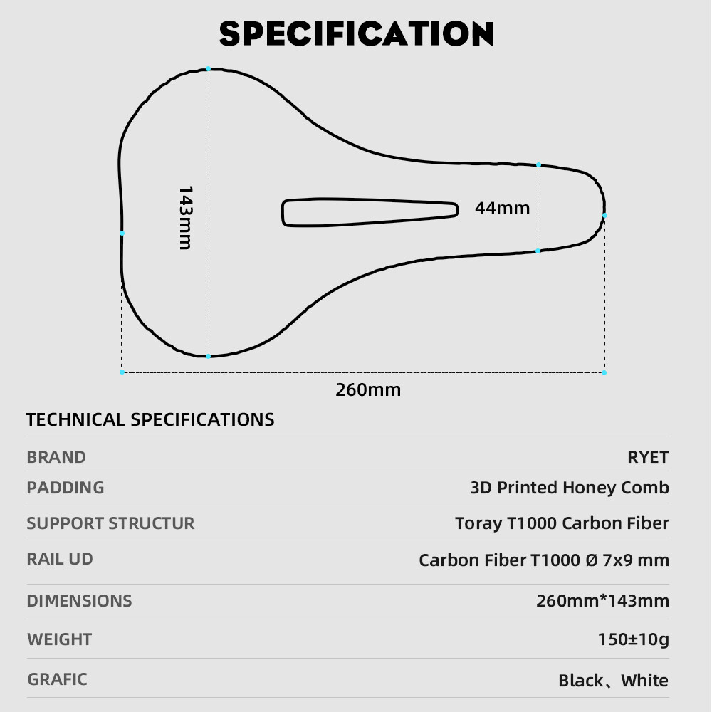 Carbon 3D Printed Bike Saddle Road MTB Gravel Bicycle Seat Cushion Cycling Parts