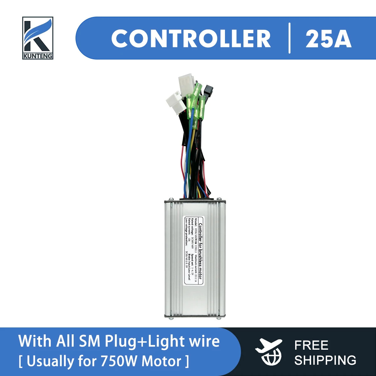 36V 48V 15A-50A KT Electric Bike Controller SM/Waterproof with LCD Display Panel