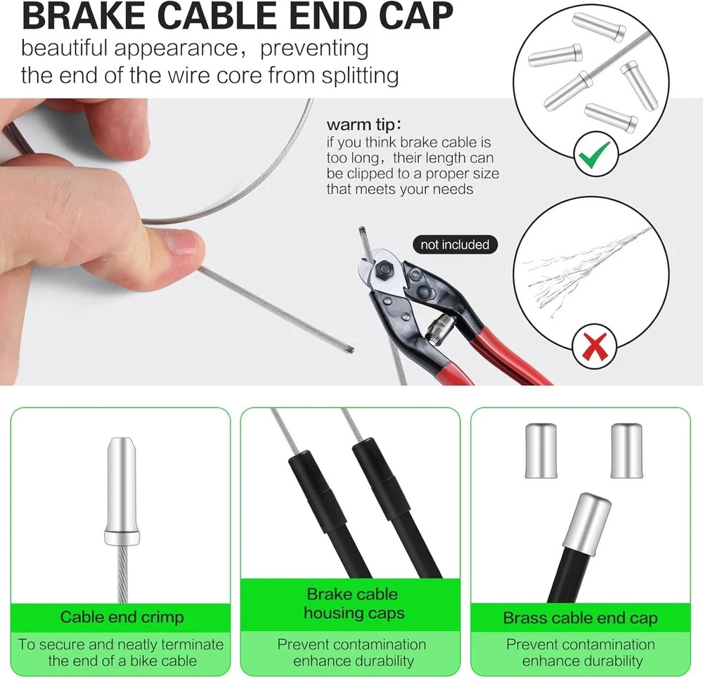 BMX Bike Gyro Brake Cables Front + Rear Upper + Lower Spinner Rotor Set Kit