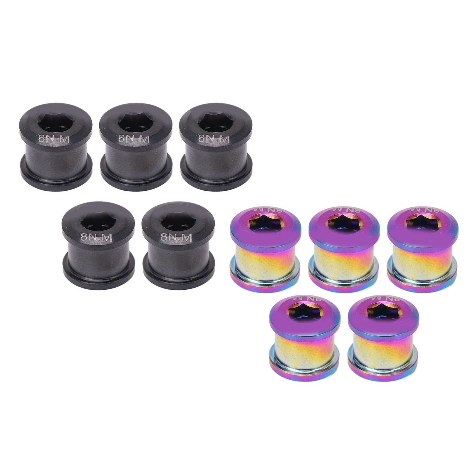 5Pcs 6.5mm Bike Single Chainring Screw Titanium Alloy Rust Protection Cycling