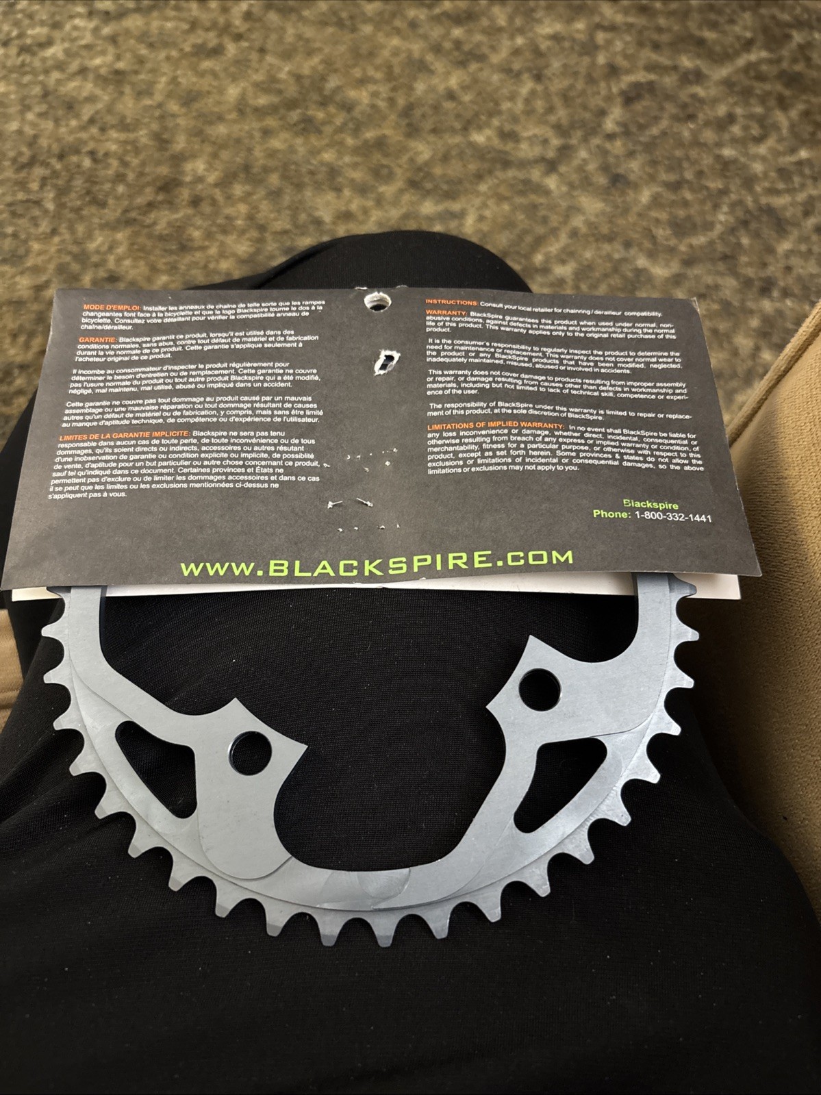 Blackspire 595-342 Pro 42T Outer Road Bike Chainring 104BCD – 9/10 Speed