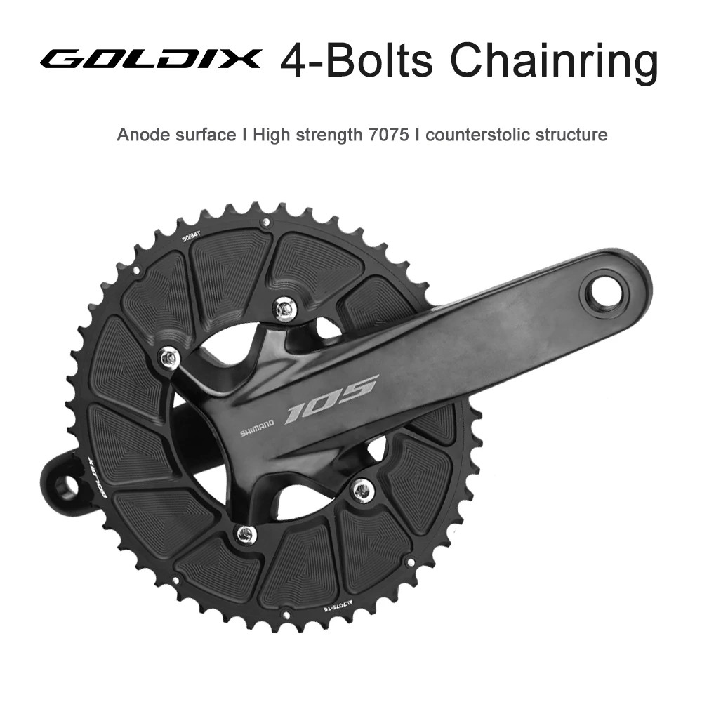 GOLDIX 110BCD 2X Double Chainring 9-12S Road Bike 7075 Aluminum for Shimano