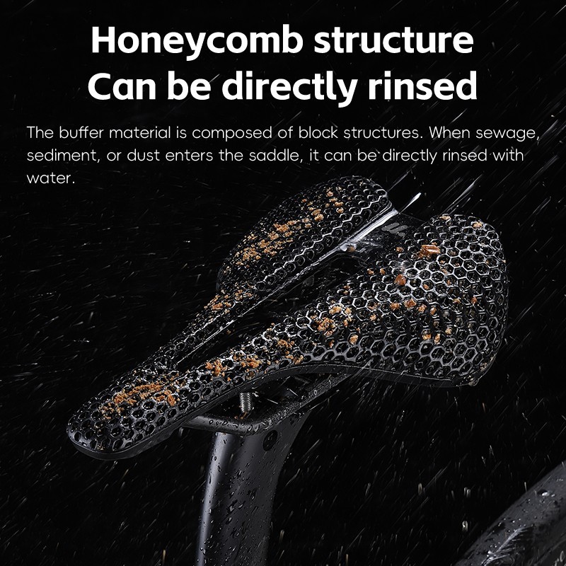 WEST BIKING 3D Printed Bicycle Saddle Hollow Titanium Seat Bow Bike Saddle
