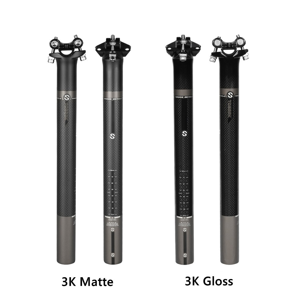 TOSEEK Aluminum Carbon Seatpost 25.4/27.2/30.8/31.6mm Mountain Bicycle Seat Post