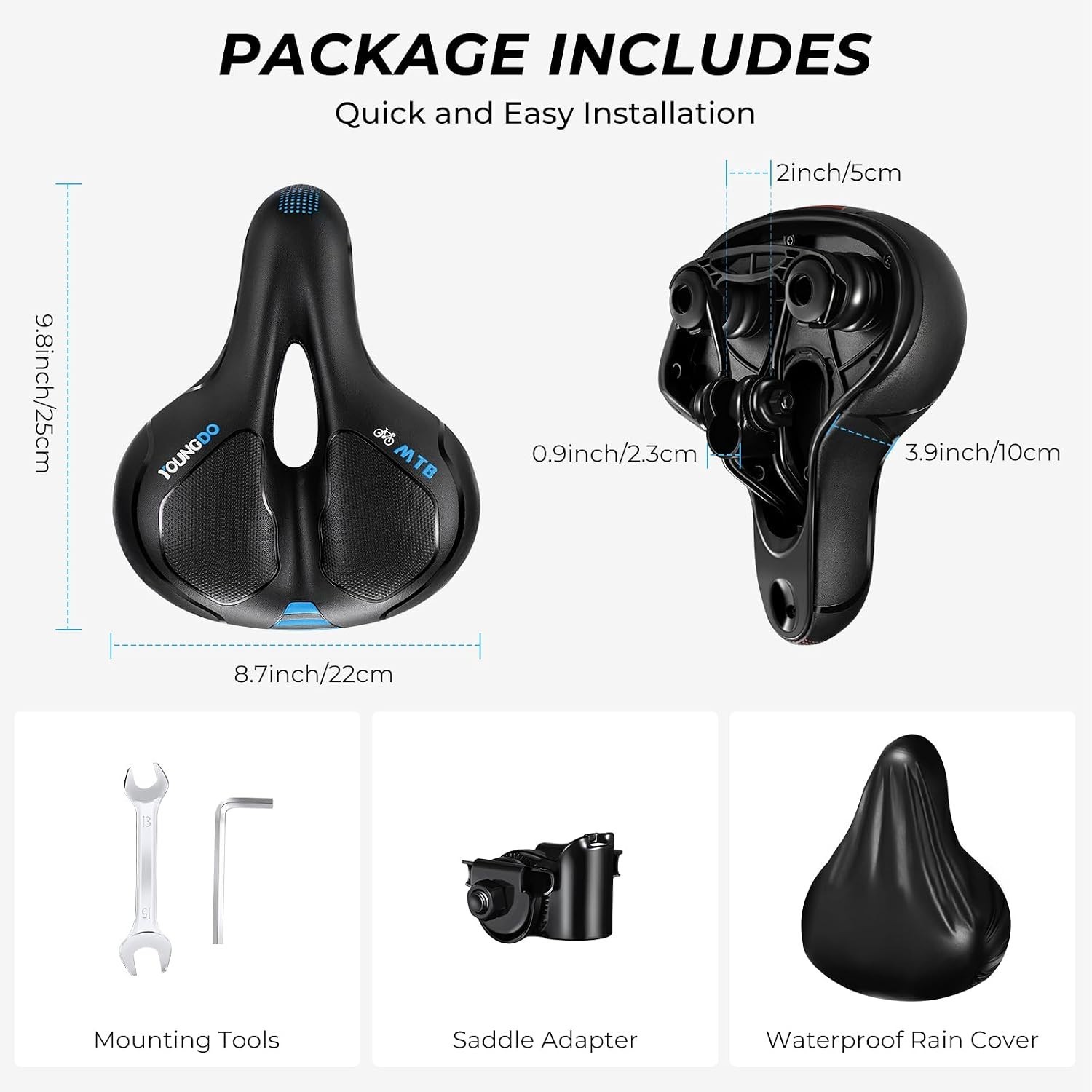 Comfortable Gel Bike Seat for Mountain & Road Bikes