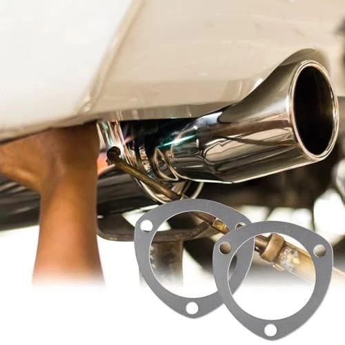 2 Pcs Universal Exhaust Gasket 3 Bolt 3 Inch Header Gasket for Header Flange