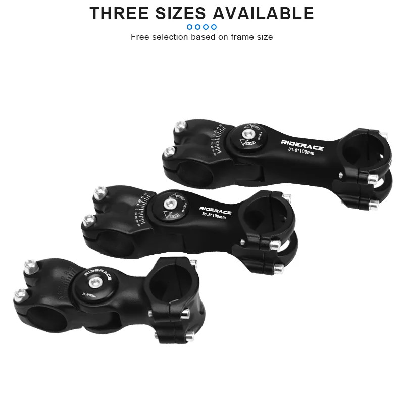 RIDERACE Adjustable Bicycle Stem for Road and Mountain Bikes MTB