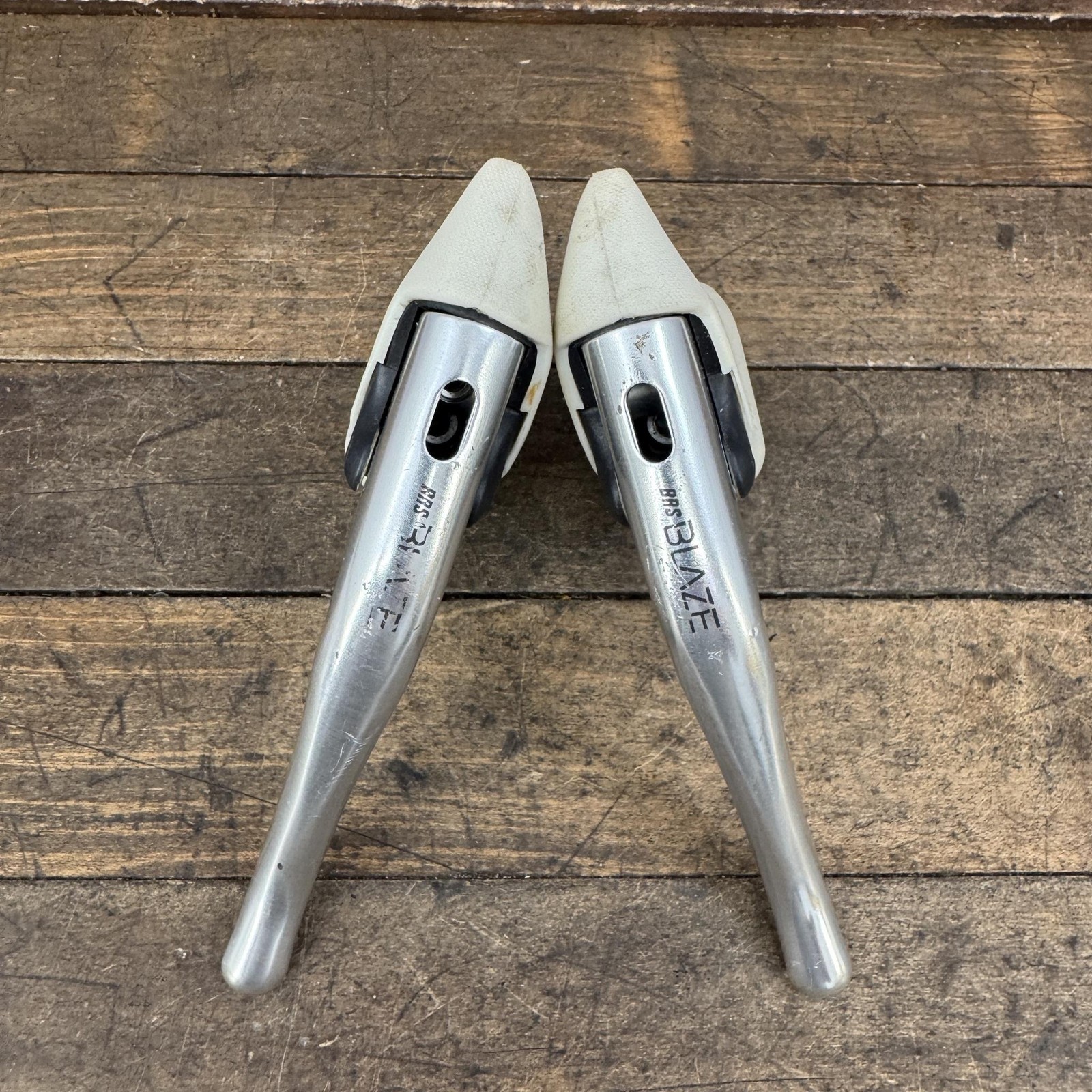 Vintage Dia-Compe BRS Blaze Aero Brake Levers Pair White Hoods 23.8mm Road