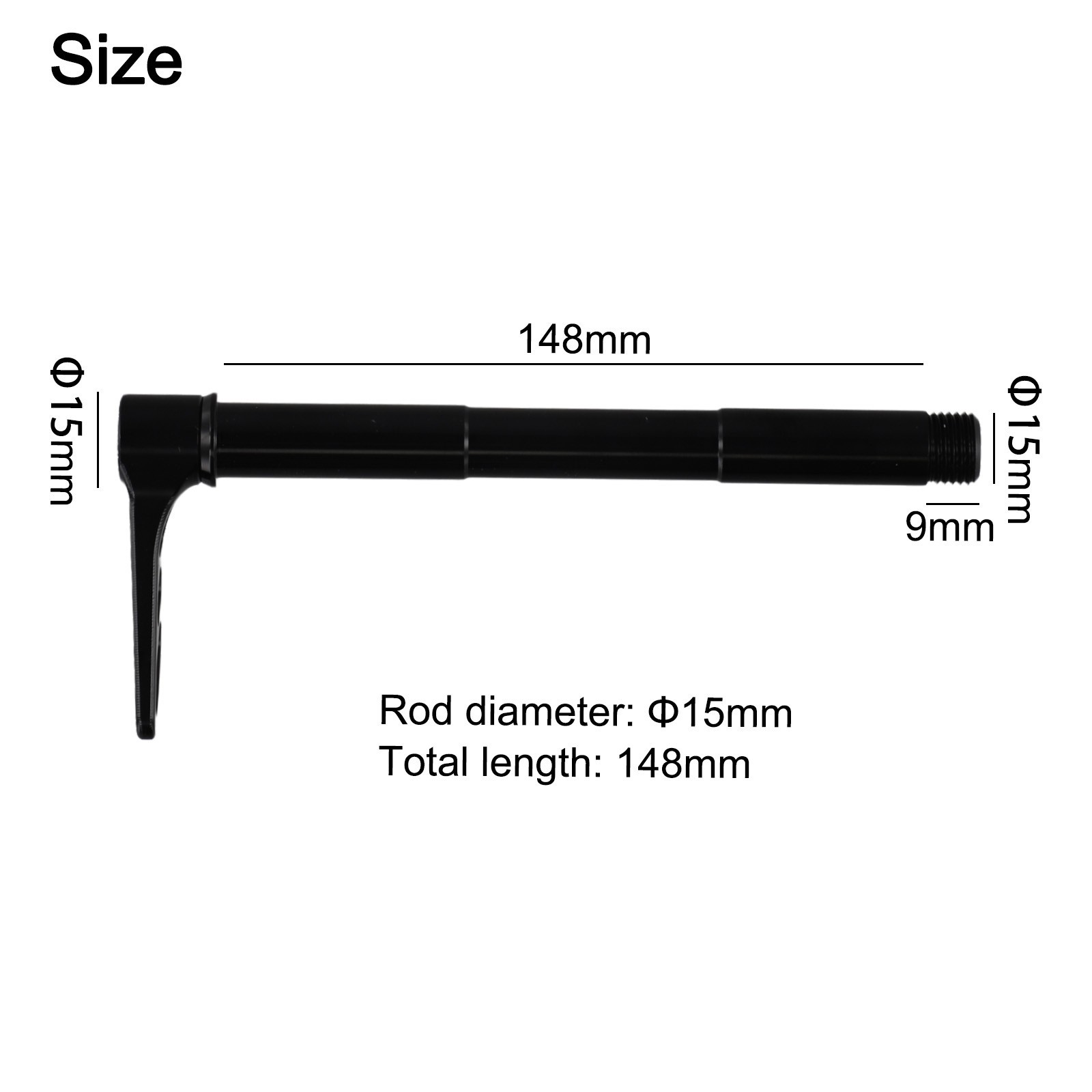 Bicycle Component Innovation Mountain Bike Through Axles in Black Color