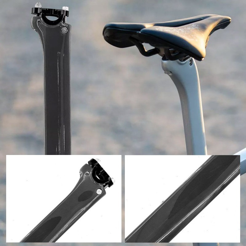 Full Carbon 340mm 0mm Offset Bicycle Seatpost for DOGMA F Bike Frame Saddle TOOL