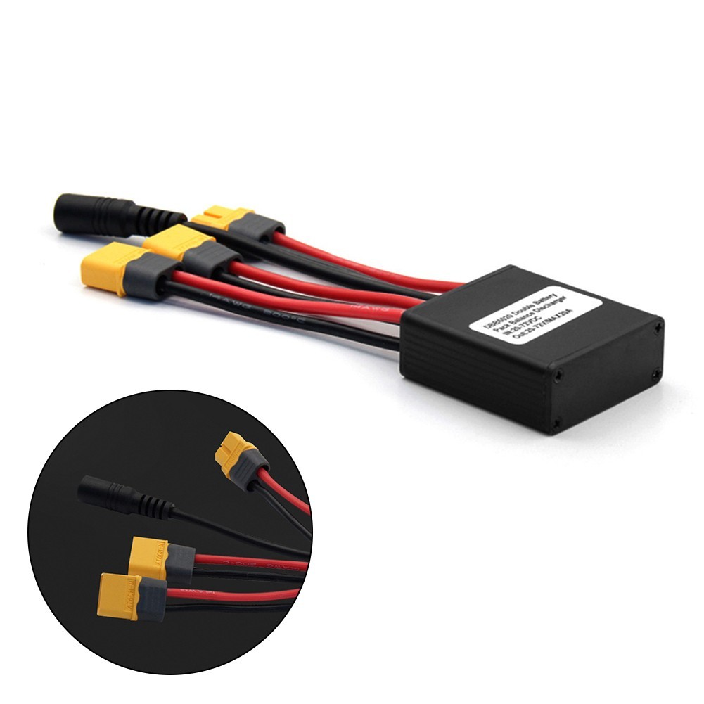 Dual Battery Connection Adapter with Charging for port for 12V 72V 20A For Ebike