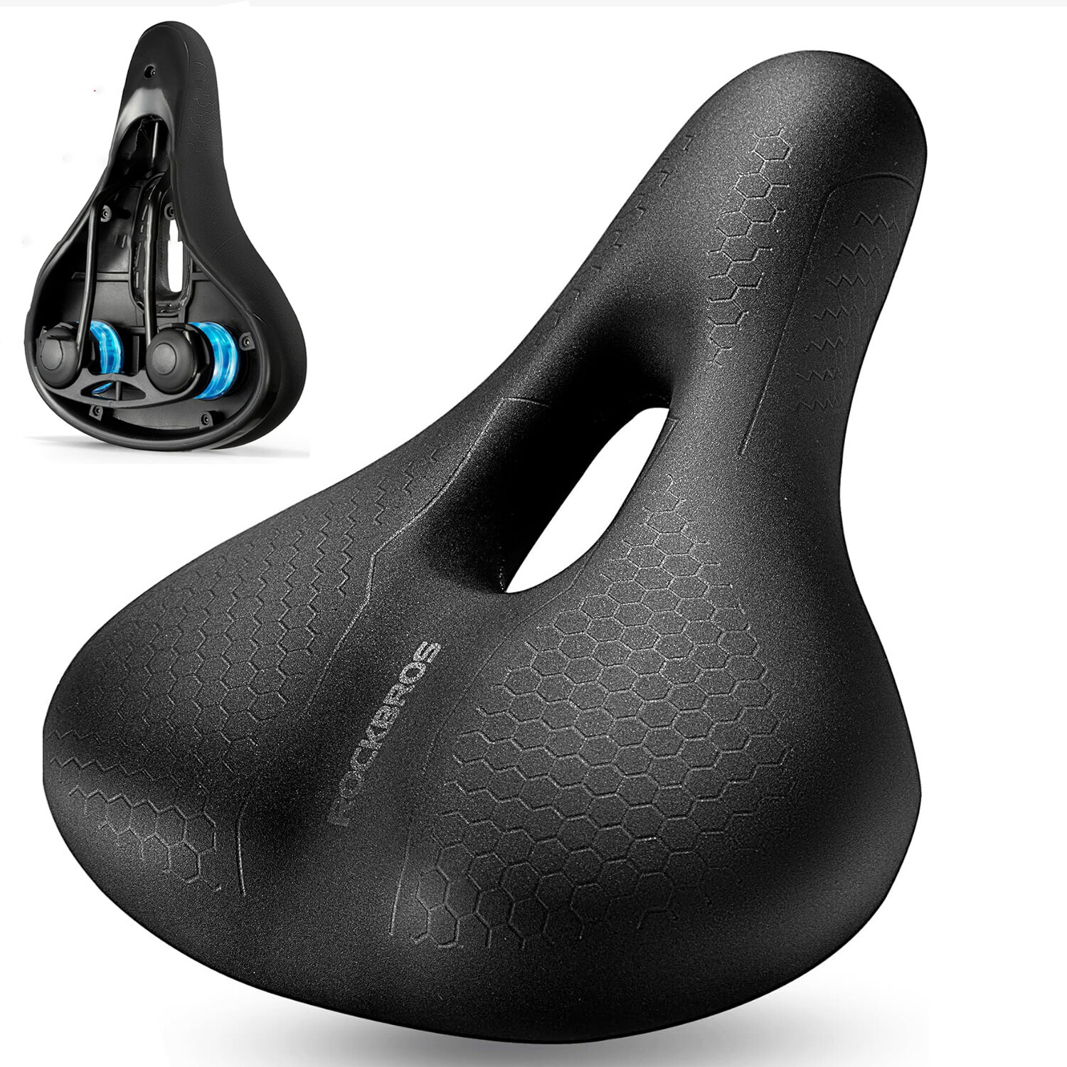 ROCKBROS Comfortable Seat Cushion w/Dual Shock Absorbing Ball Memory Foam Saddle