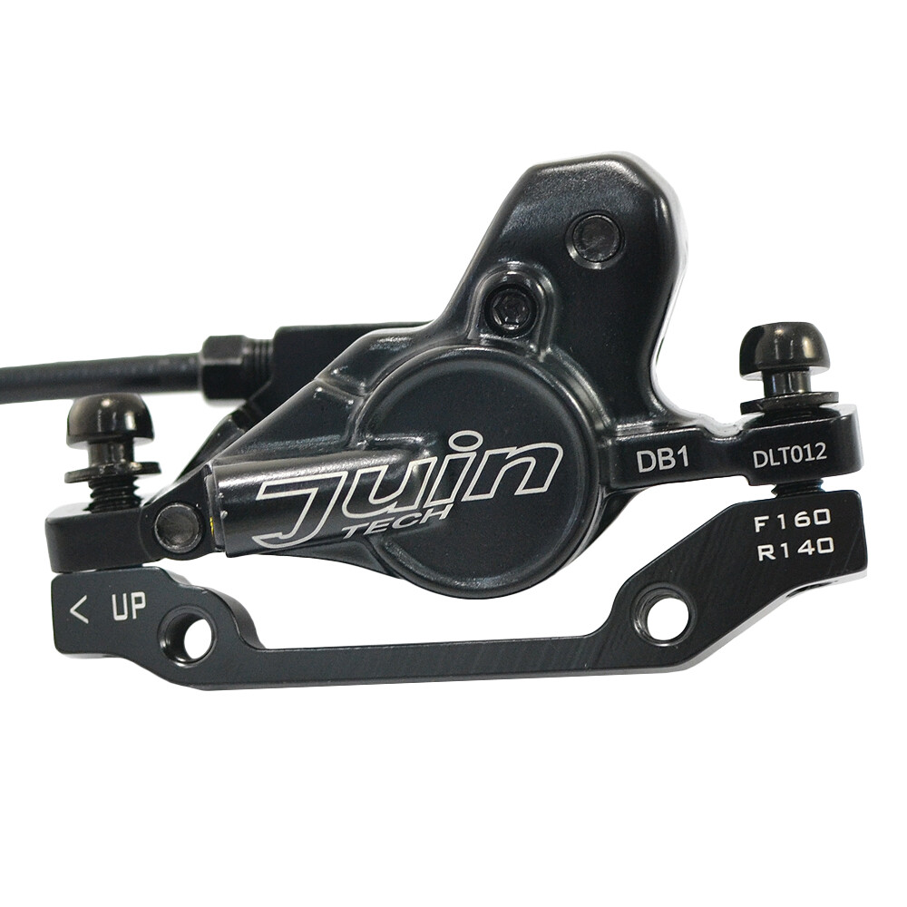 JUIN TECH DB1 MTB E-bike Hydraulic Dual-Piston Disc Brake Set w/160mm Rotor, BK