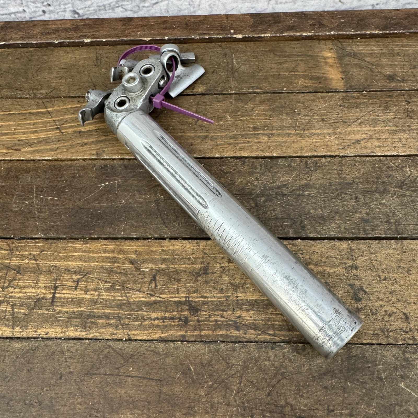Vintage Zeus Seatpost 26.4mm Silver Alloy Spain 210mm Road MTB Bike 70s 80s