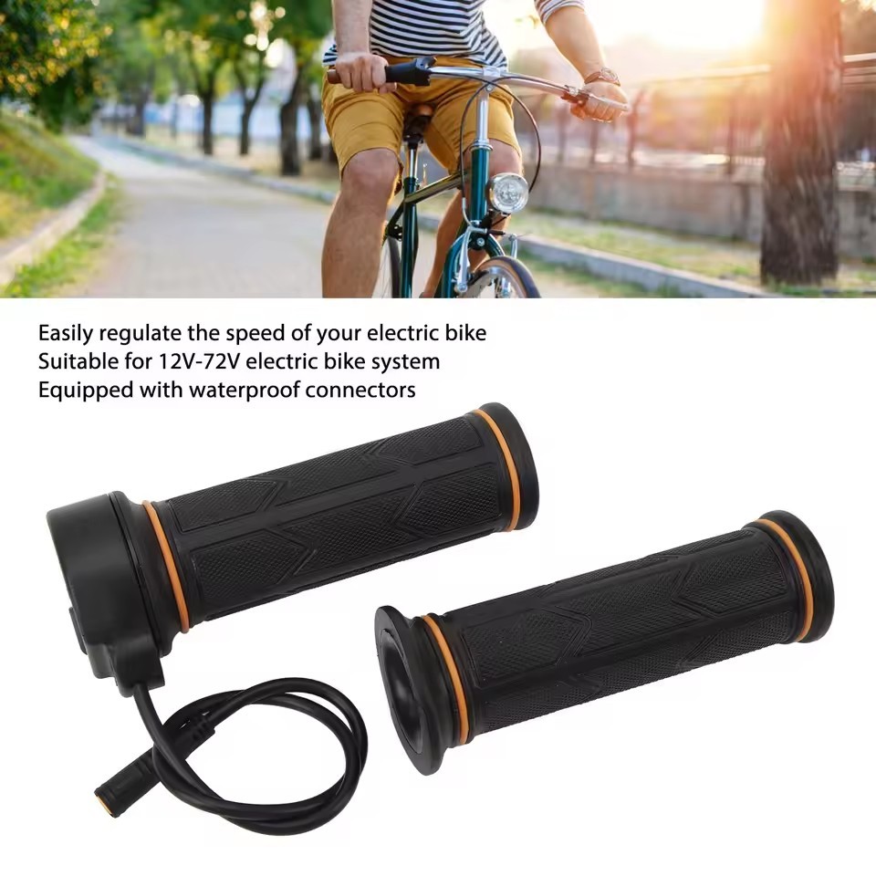 Electric bicycle Full Twist Throttle Grip 12V-72V Twist Throttle 3 Pin WP Plug