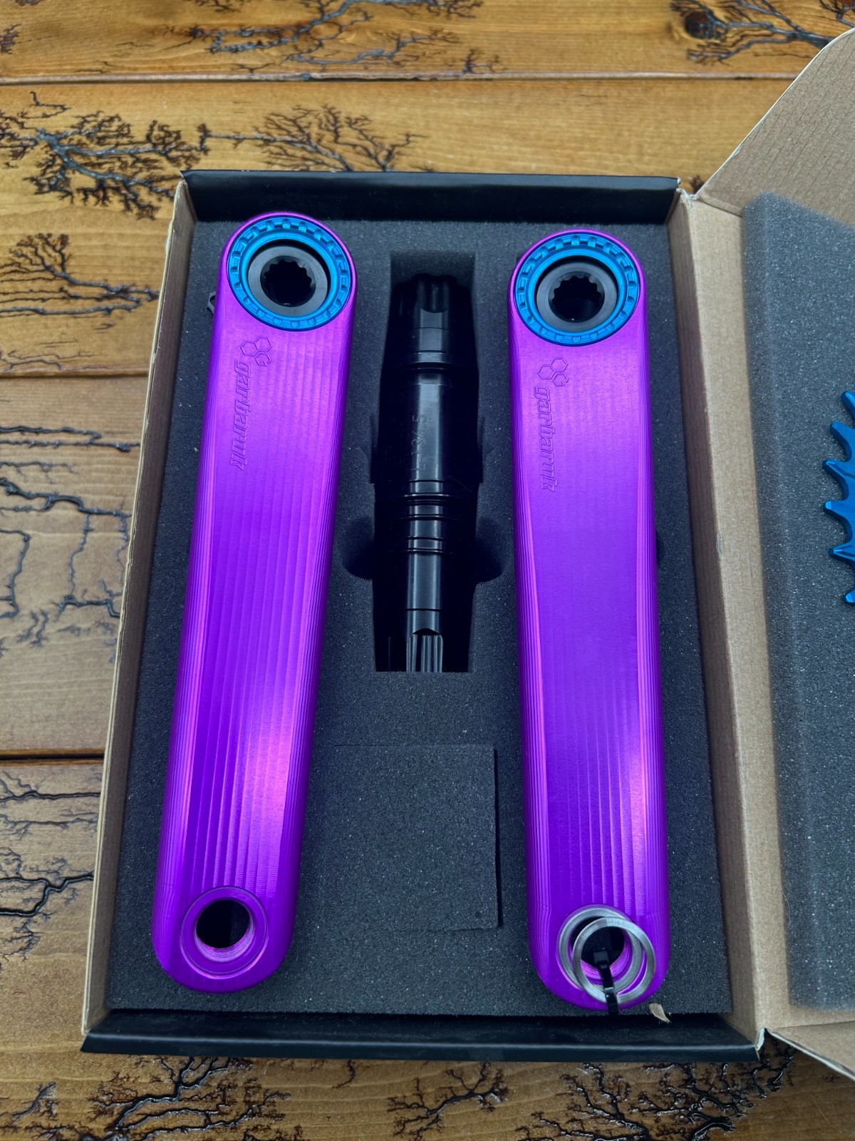 Garbaruk XC Violet / Blue 175mm 34 Tooth Crankset New