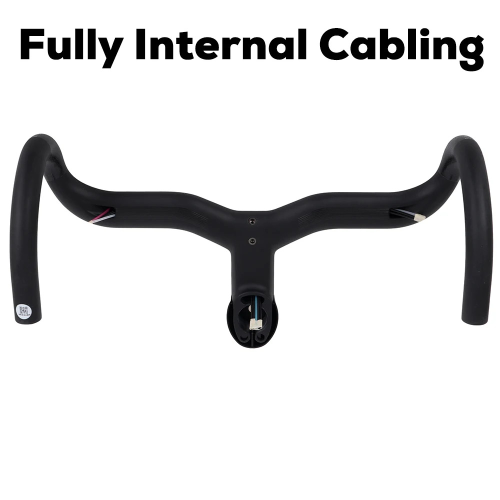 -6 Degree Aero Carbon Fiber Road Bike Drop Bar 380-440mm Di2 Compatible