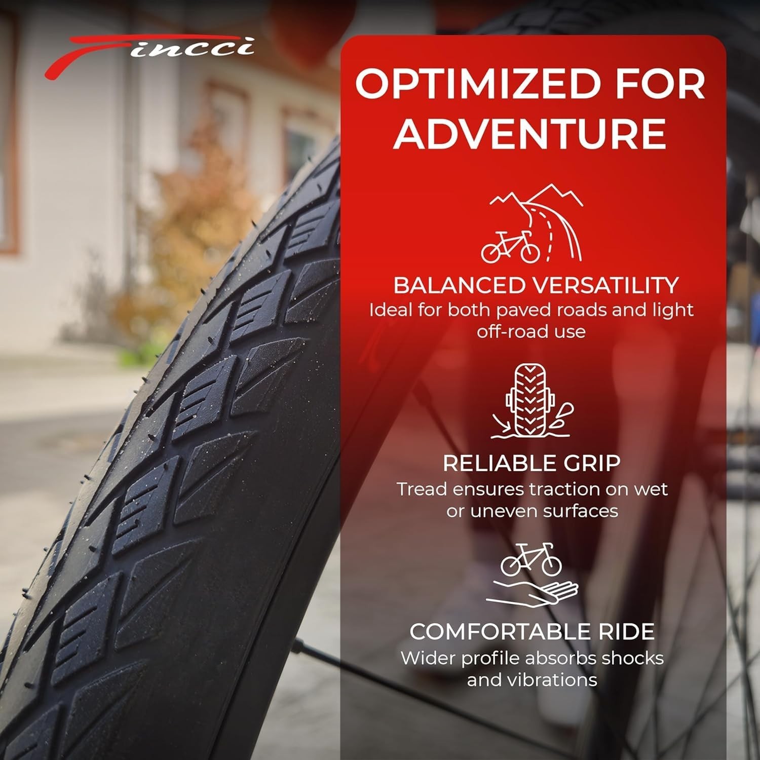 Fincci Pair 700x38c Bike Tire – Semi-Slick 700c Bike Tire – Gravel Foldable K…