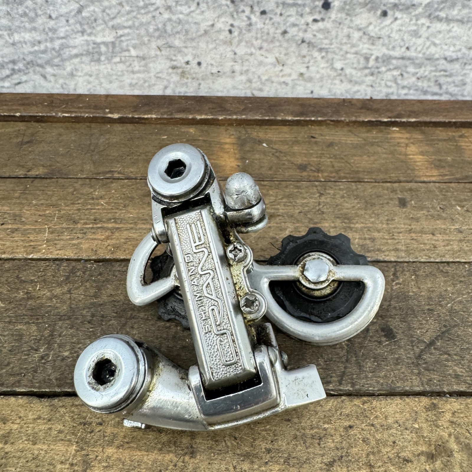 Vintage Shimano Crane Rear Derailleur Short Cage Bolt-On Silver 225g Japan 70s