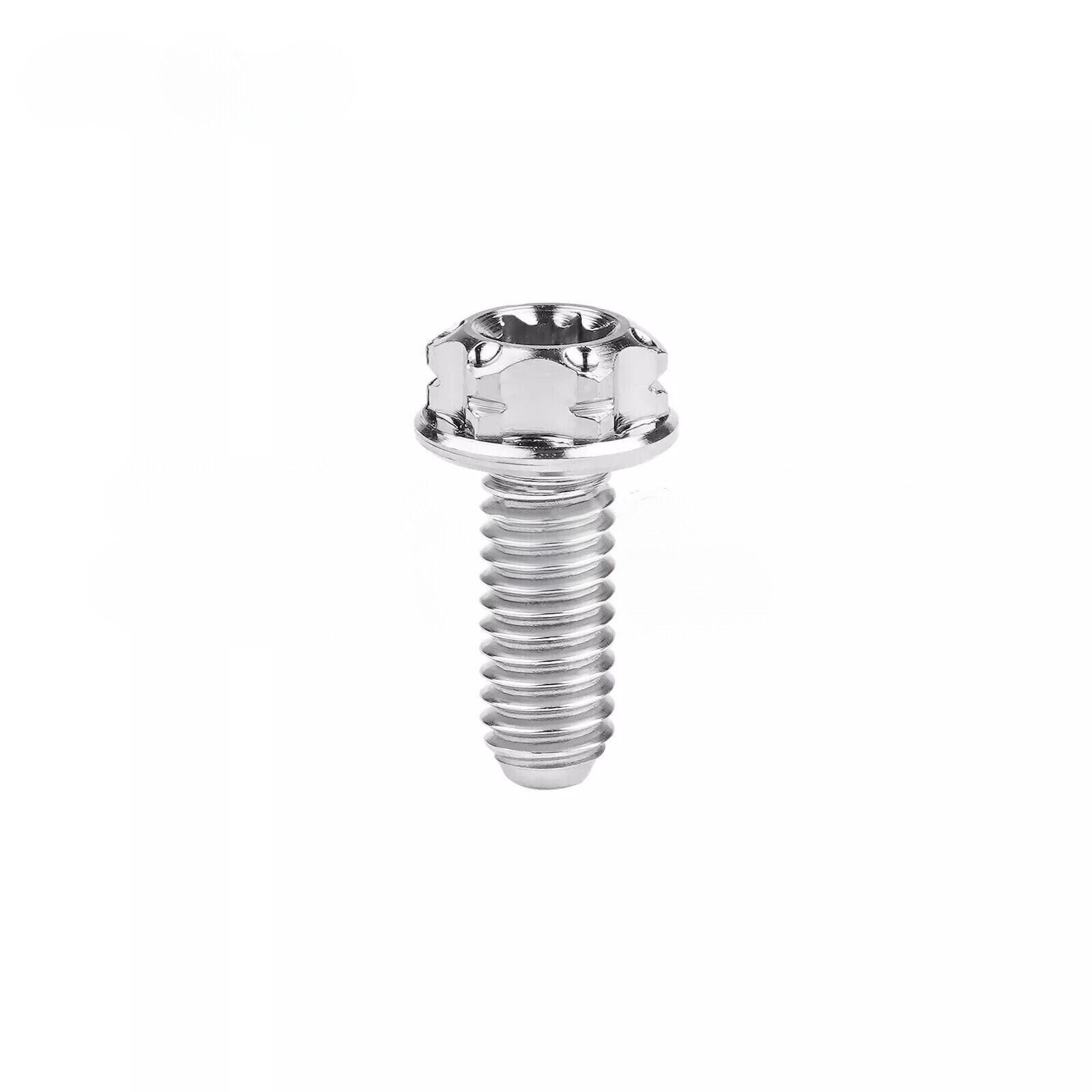4pcs Titanium Bolt M6x10 15 20 25 30 35 40 45 50mm Flange Torx Head Gr5 Screws