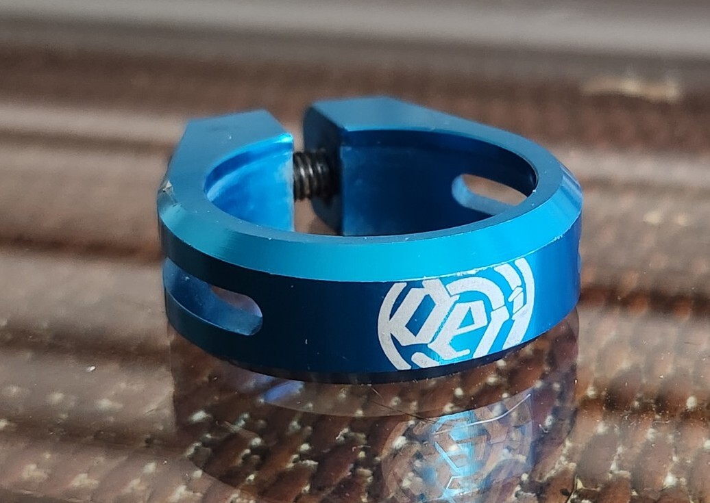 Vintage Deity Blue Anodized Seat post Clamp 34.6 **fast Shipping**
